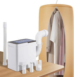 Moongiantgo Portable Clothes Dryer, 4-in-1 Electric Drying Machine with Timer for Clothes Shoes Pets Drying Blanket Warming, Compact for Apartments Home Dorms Travel RVs, 110V 700W (White)