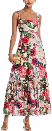 AQUA Women's Floral Maxi Dress
