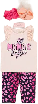 Marie Nicole Toddler Mom & Me Leopard Lightning Outfit