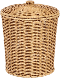 Basket Wicker Storage Trash Can Waste Woven Laundry Baskets Rattan Bin White Garbage Hamper Clothes Lid Seagrass Dirty Container