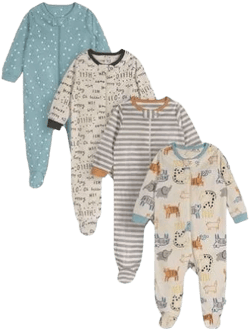 Onesies Brand Neutral 4-Pack Baby Sleep 'N Plays