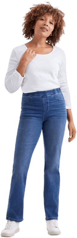Style & Co. Women's Mid-Rise Straight-Leg Pull-On Jeans