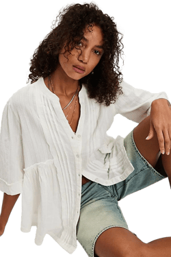 We The Free Willow Button Down Top by Free People Women's