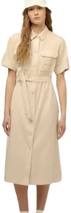 Tencel Cotton Safari Midi Dress