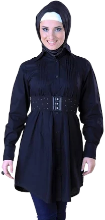 Knotted Belt Shirt Tunic