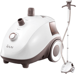 SALAV Clothes Steamer with 360 Degree Swivel Hanger, High Efficiency Metal Steam Panel, 4 Steam Settings, Free Limescale Removers, 1.5L Big Water Tank 1500W GS24-BJ Upgraded Eddition (White)