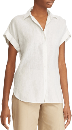 Lauren Women's Ralph Lauren Linen Short Sleeve Shirt