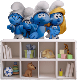 The Smurfs Peel and Stick Wallpaper, Kids Wallpaper Peel and Stick, Nursery Wall Decal, Removable Wallpaper Kids,Nursery Wallpaper, Adhesive
