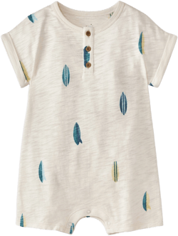 Baby Boys&#39; Printed Romper - Cloud Island&#8482; Cream 3-6M