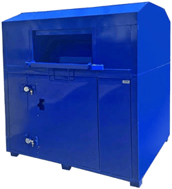 Large Clothing Collection Bin with Large Spring-Loaded Rotating Tray