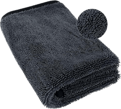 Airlab Microfiber Towels for Cars Wash Drying Extra Large Super Absorbent Cleaning Cloth Auto Detailing Ultra Soft, Lint-Free, Streak-Free, 35 x 24 Inch, Pack of 1, Grey-Black, 600 GSM 35 X 24 Inch, Pack of 1, Grey-black, 600 Gsm