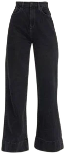 Triarchy Ms. Onassis High Rise Wide-Leg Jeans - LOVED BLACK - 31