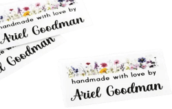 Iron On Clothing Labels Custom Logo Tags Personalized Flowers