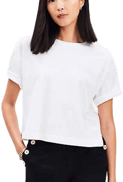 Women's Loft Jersey Modern T-Shirt Size