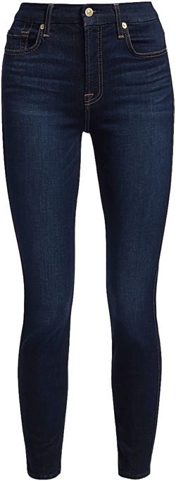 7 For All Mankind Women's Slim Illusion High Waist Ankle Skinny Jeans