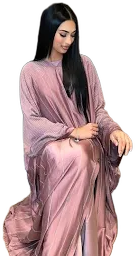 PureAbayas Khaleeji Butterfly Satin Abaya