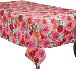 Saro Lifestyle Large Floral Print Tablecloth, Multi, 50" x 70"