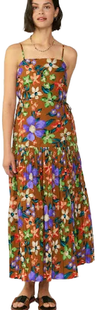 Floral Pleated Maxi Dress