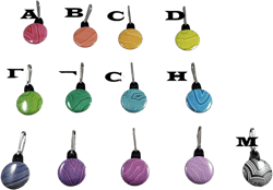 Zipper Pull Individual colors Tula Pink Mineral Fabric Zipper Pull, Zipper Charms, Bag zipper pulls, Bag accessories, Sewing gifts