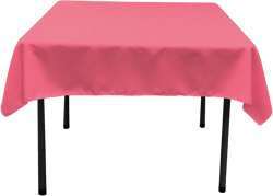 LA Linen Polyester Poplin Washable Square Tablecloth, Stain and Wrinkle Resistant Table Cover 58x58, Fabric Table Cloth for Dinning, Kitchen, Party, Holiday 58 by 58-Inch, Hot Pink 58" x 58" (Square) Hot Pink