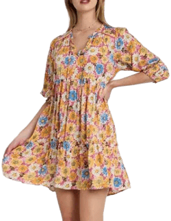 Ruffle Tiered Mini Dress