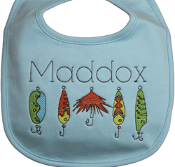 Personalized baby bib and burp cloth, Fishing Bib, Personalized baby shower gift, Monogrammed bib and burp cloth, Personalized baby gift