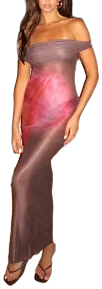 Sweet Revenge Off Shoulder Maxi Dress