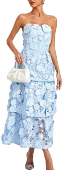 Off Shoulder Flower Dress