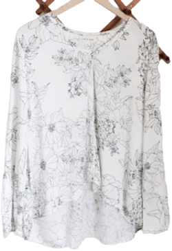 Cloth & Stone Floral Print Bell Sleeve Blouse