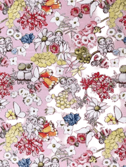 May Gibbs Gumnut Babies Friends Floral Quilting Fabric