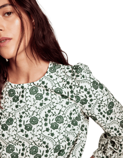 Boden Women's Embroidered Cotton Dobby Top