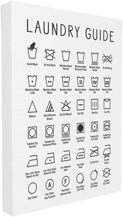 Stupell Minimal Laundry Guide Cleaning Chart Helpful Symbols Framed Wall Art