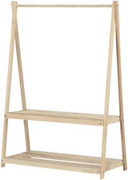 South Shore Sweedi Clothes Rack with Storage Shelves