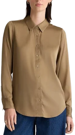 Quince Women's Washable Stretch Silk Blouse