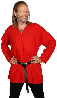 Men's Mythrojan Canvas Tunic Medieval Viking Knight 100% Cotton Tunic Top for SCA Larp Medieval Events