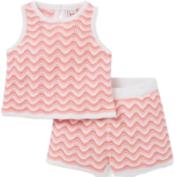 Baby Wavy Striped Crochet Matching Set