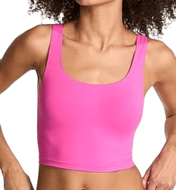 Women's Pink Relay Longline Sports Bra