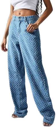 Missguided High Rise Straight Leg Nibble Jeans