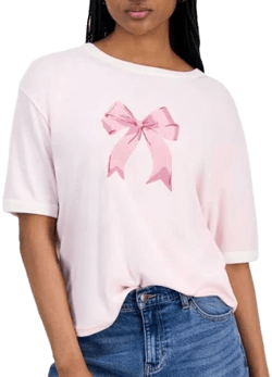 Hippie Rose Juniors' Varsity Graphic Ringer T-Shirt