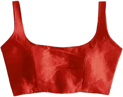 Handmade Poly Dupion Silk Saree Blouse with Skirt
