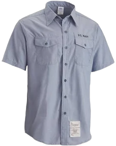 U.S. Navy Surplus Chambray Short Sleeved Shirt