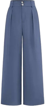 NOBRAND Women's High Waist Pleated Wide Leg Pants