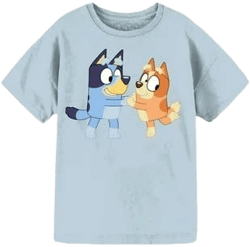 Bluey Girls' Dancing Bluey and Bingo Graphic Tee Crewneck Short Sleeve T-Shirt
