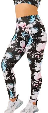 Inky Blooms High Waisted Leggings