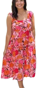 Floral Ruffle Midi Dress