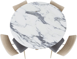 Fitted Tablecloth for Round Table,Light Color Marble Abstract Striped Cracks Table Cover with Elastic Edge Waterproof Table Cloth,Modern Stone Art Circle Table Covers for Kitchen Indoor 36-44in 44" (Round) Marblekkn8338