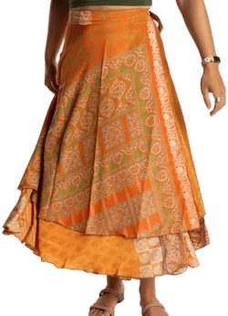 Mexicali Blues Silk Wrap Skirt