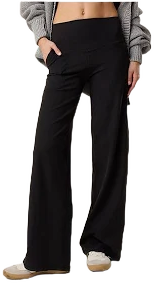 Aerie Real Me Xtra High Waisted Ribbed Trousers
