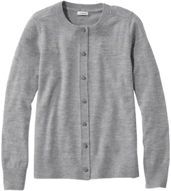 L.L.Bean Women's Essential Merino Wool Cardigan Sweater