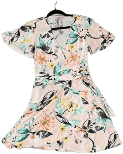 Bcbgeneration Women's Flutter Sleeve Wrap Dress
